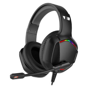Stereo Wired Noise Cancelling Gaming Headset with RGB Lighting and Microphone