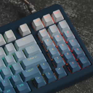 Fog Blue Gradient Backlight Keycaps (Need customization)