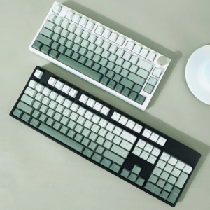 Green gradient PBT OEM profile keycaps for MX switch mechanical keyboards main product image