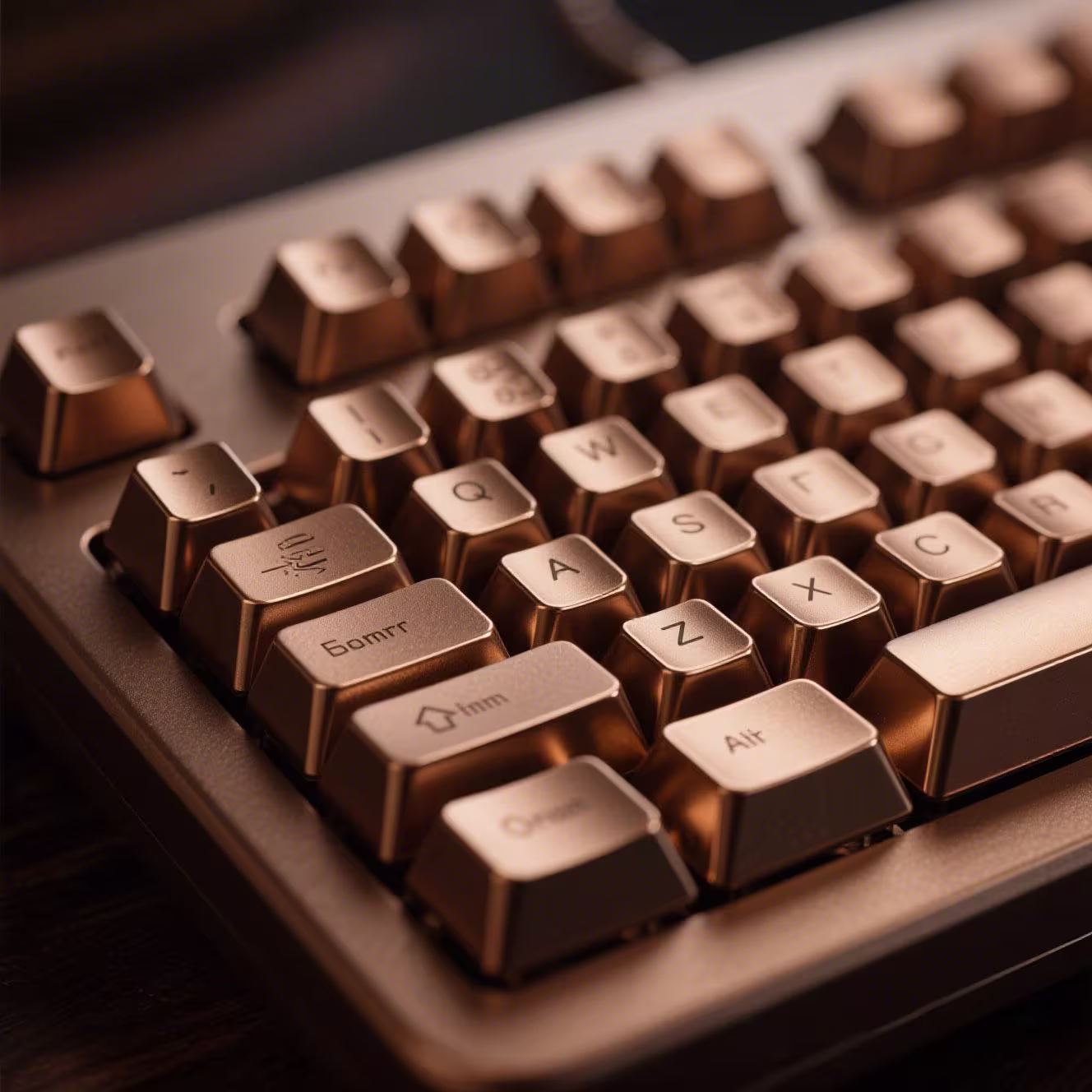 Durable metal keycaps for heavy typing Durable metal keycaps for heavy typing