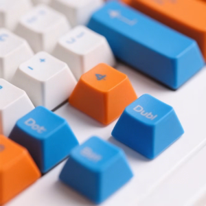 black keycaps doubleshot pbt shine through​